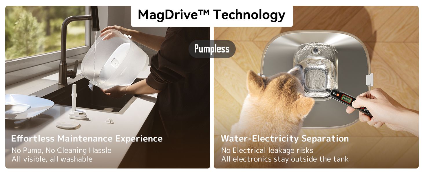 Effortless maintenance and water-electricity separation